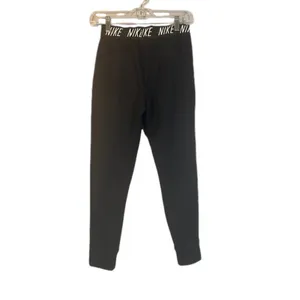 Nike Black Elastic Waist Basic Athletic Casual Joggers Women Sz S thumbnail 2