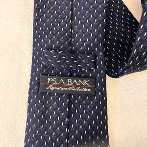 Jos.A.Bank Silk Tie Men's Necktie Executive Collection Blue Navy Geometric thumbnail 6