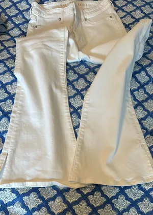 American eagle flare white jeans thumbnail 1