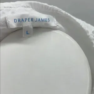 Draper James White Puff Sleeve Ruffled Eyelet Blouse thumbnail 2