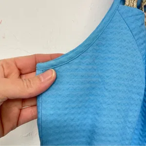 Lilly Pulitzer Blue Halter Mini Dress Gold Cut Out Accent Womens 2 Crochet Beach thumbnail 9