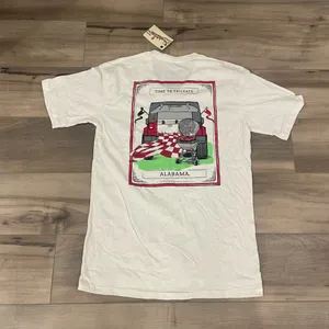 Pressbox University of Alabama crimson tide v neck women’s T-shirt short sleeve white thumbnail 2