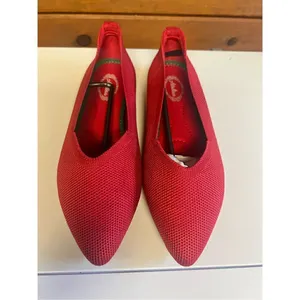 Atalina Woven Ballot Red Flats Shoes Sz 6 NIB thumbnail 5