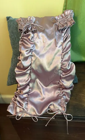 Silk mini purple dress thumbnail 1