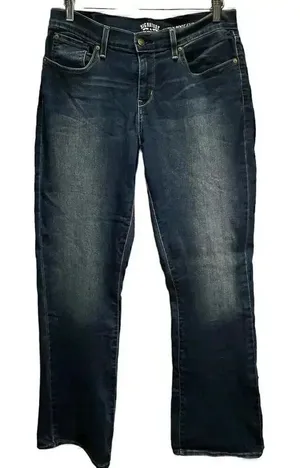 Levi's Signature Women's Curvy Bootcut Jeans Dark‎ Wash Blue Size 14 thumbnail 1