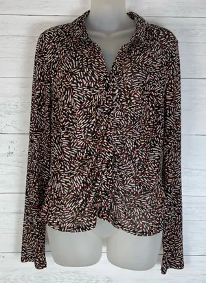 Sweet Rain mesh button front women's top size XL 90's style thumbnail 1