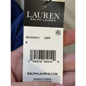 LAUREN RALPH LAUREN Swimsuit One Piece Twist Bandeau Underwire Size 8 Blue NWT thumbnail 6