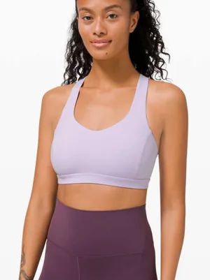 LULULEMON Free To Be Serene Sports Bra Lavender Dew‎ Sz 6 thumbnail 1