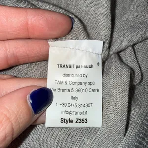 Transit par-such Knit Dress Women 1 Grey Excellent Linen Blend V-Neck Italy Z353 thumbnail 3