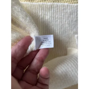 Lane Bryant V Neck Cardigan Pointelle Balloon Sleeve 14/16 1X Cream Twee Coquett thumbnail 9
