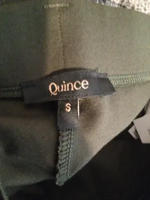 Quince Ultra Stretch Ponte Straight Leg Pant Olive Office Career Professional PS thumbnail 2