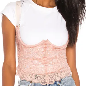 We Are HAH | Lace Bustier Top Copper Rose Festival Lingerie XS NEW! thumbnail 1