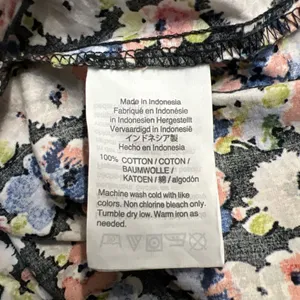 J Crew Mercantile‎ Women's Floral Ruffle Sleeve Top Size 12 Black Multi thumbnail 10