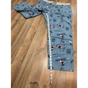 L.L.Bean Ski Snow Print Pajama Lounge Pants XL Blue 100% Cotton‎ Sleepwear NWOT thumbnail 8