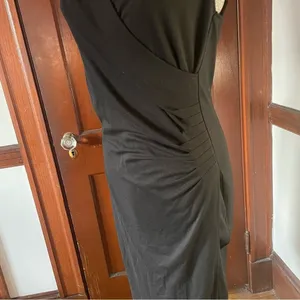 Lauren Ralph Lauren Classic Black V-Neck Dress thumbnail 5