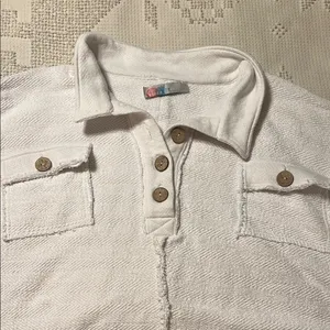 Free People Rowan White Button-Up Pullover thumbnail 2