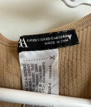 ZARA Ribbed Crop Top thumbnail 3
