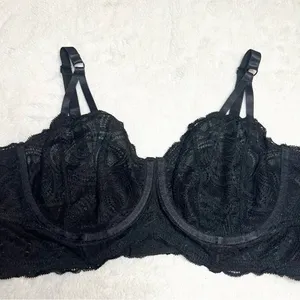 Torrid Curve Black Lace Underwire Longline Bralette Size 2X thumbnail 5