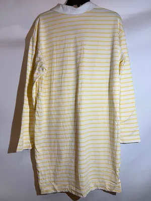 Alex Mill Natural Yellow Stripe Cotton Rugby Polo Mini Dress Size M thumbnail 2