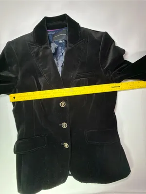 Banana Republic Black Velvet Three-Button Blazer thumbnail 5