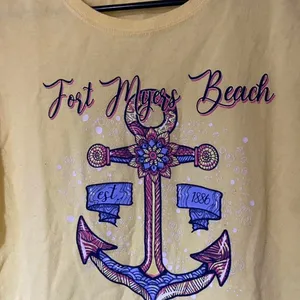 Yellow Fort Myers Beach graphic tee thumbnail 2