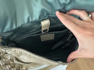 Coach Champagne Metallic Leather Bag thumbnail 6