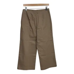 zara wide leg pants‎ khaki cropped size medium thumbnail 2