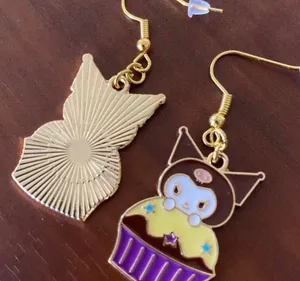 Handmade Earrings Kuromi Sanrio Kawaii thumbnail 3