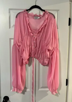 Revolve SNDYS Pink Sheer Top thumbnail 1
