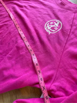 Old Navy Magenta Crewneck Sweatshirt with White Sleeve Stripes thumbnail 7