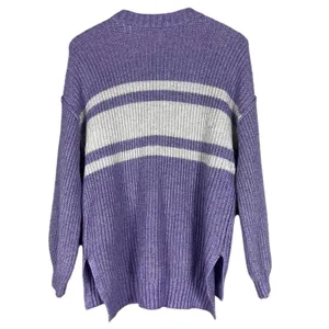 American Eagle Oversized Slouchy Sweater Womens S Purple Knit Cozy Clean Girl thumbnail 4