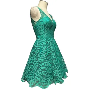 Chi Chi London Sleeveless Fit & Flare Mini Cocktail Dress Green 6 thumbnail 4