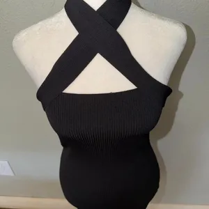 NBD Yvette Halter Dress Size Medium Black NWOT thumbnail 3