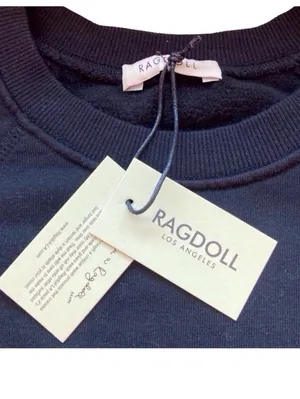 RAGDOLL LA NWT Black Crewneck Sweatshirt | 100% Cotton | Size L thumbnail 5