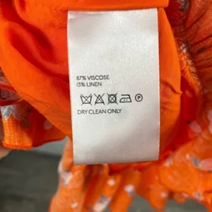 Free People‎ Like A Lady Printed Mini Dress In Orange size XS thumbnail 8
