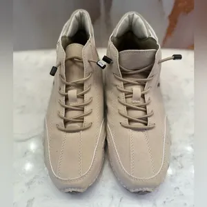Sports Alpaca Beige High Top Sneakers Bungee Lace‎ Ankle Strap Shoes EU 39 thumbnail 2