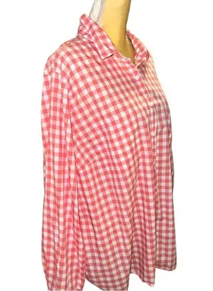 Sonoma red and white plaid button up shirt thumbnail 2