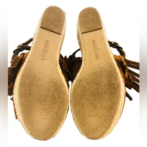 Minnetonka Taupe Espadrille Wedge‎ Ashley Fringe thumbnail 3