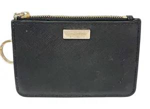 Kate‎ Spade Black Leather Keychain Cardholder Wallet thumbnail 1