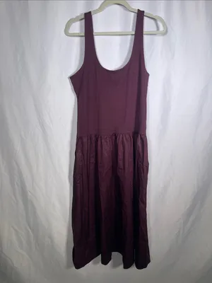 Old Navy Womens Sleeveless Midi Dress Plum Purple Xl thumbnail 6