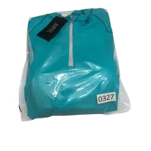 DACI Women Quarter Zip Athletic Pullover Turquoise Long Sleeve Rash Guard L NWT thumbnail 5