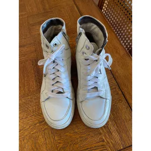 Zadig & Voltaire Women's White Flash Leather High-Top Sneaker Shoes size 39 thumbnail 2