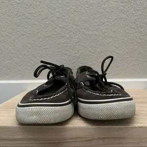 Sperry Topsider‎ Dark Gray Suede Leather Lace Up Boat Shoes 6.5 thumbnail 6