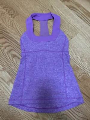 lululemon athletica Heathered Purple Racerback Tank thumbnail 1