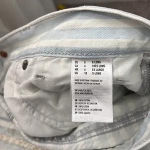American Eagle Outfitters Tomgirl Jeans Size 6 X Long Blue White Striped Denim thumbnail 9