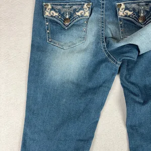 Y2K Royal Premium Bootcut Jeans Women's 10 Rhinestone Embroidered Flap Pockets thumbnail 11