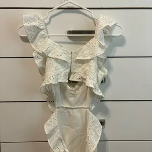 ASTR The Label Elora Ivory Eyelet Cutout Skater Dress thumbnail 4