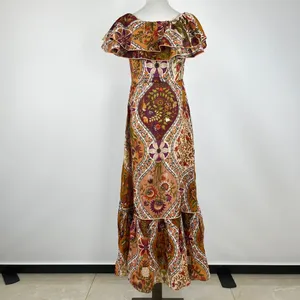 NWOT Farm Rio Romantic Nature Multicolor Ruffle Midi Dress Size XS thumbnail 8
