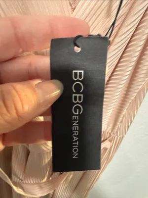 BCBGeneration *flawed* Sleeveless V-Neck Maxi Dress in Blush Pink Size Large thumbnail 7