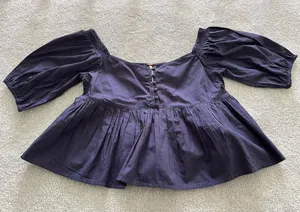 Free People Night Sky off the shoulder peasant top size xs thumbnail 1